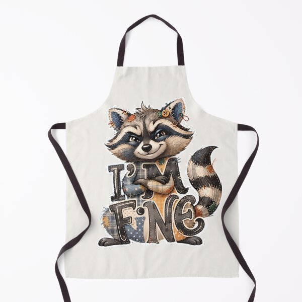 Item preview, I'm Fine, Sarcastic Raccoon, Funny Meme Animal designed and sold by SolaoLab.