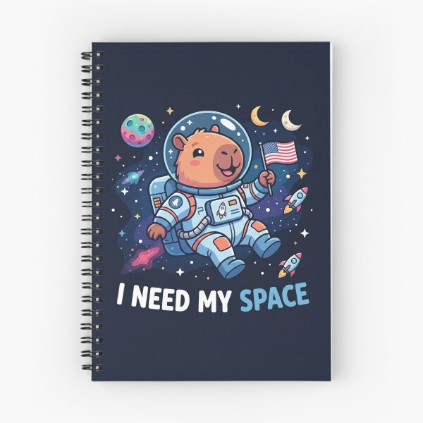Item preview, Cute Capybara Astronaut Floating In Space designed and sold by Owcomm.