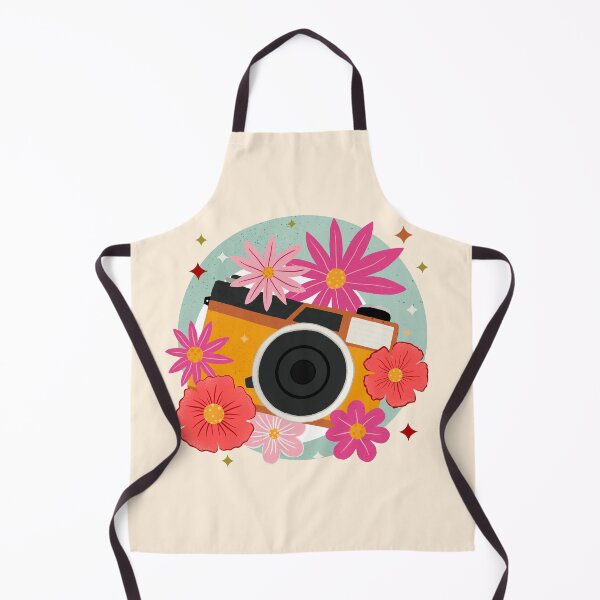 Item preview, Vintage camera and flowers - retro bubble badge designed and sold by Home Cyn Home.