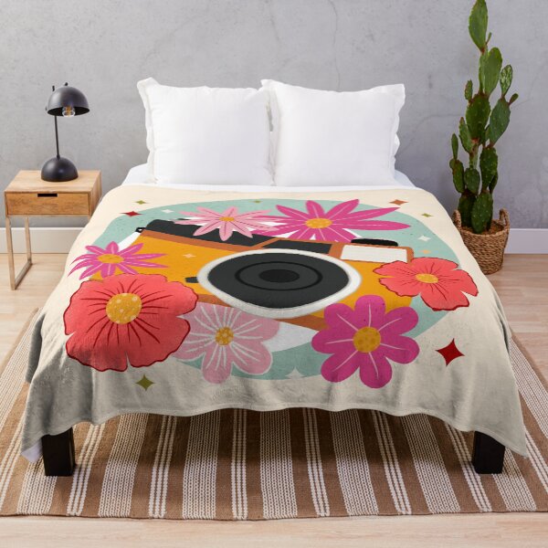 Item preview, Vintage camera and flowers - retro bubble badge designed and sold by Home Cyn Home.