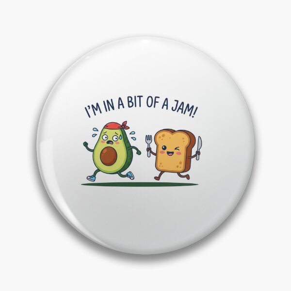 Item preview, Funny Avocado Running Away From Bread Toast designed and sold by Owcomm.