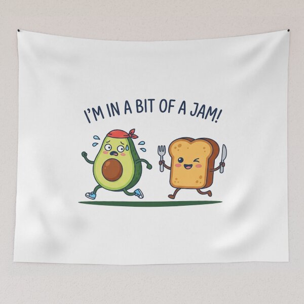 Item preview, Funny Avocado Running Away From Bread Toast designed and sold by Owcomm.