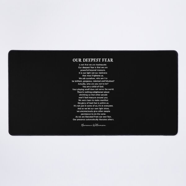 Item preview, Our Deepest Fear by Marianne Williamson poem designed and sold by corbrand.