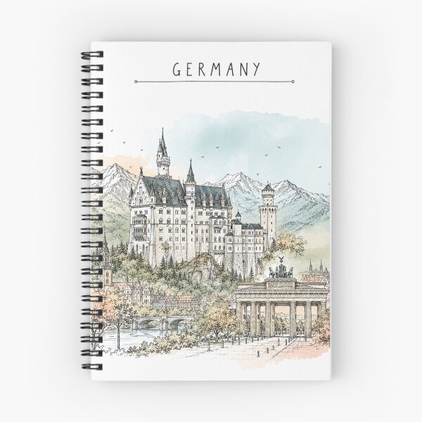Item preview, Germany Landmarks Vintage Travel Poster Minimal Watercolor designed and sold by Sketchbook Studio by Aqsaa.