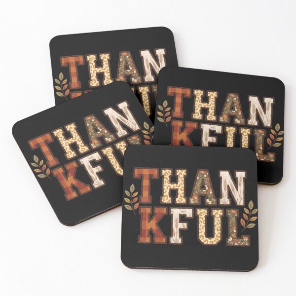 Item preview, Thankful Autumn Patchwork Typography Thanksgiving Fall T-Shirt designed and sold by StickerNestYou.