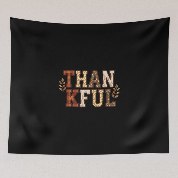 Item preview, Thankful Autumn Patchwork Typography Thanksgiving Fall T-Shirt designed and sold by StickerNestYou.