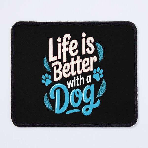 Item preview, Life is Better with a Dog Paw Print Feather designed and sold by SoyLamderma.