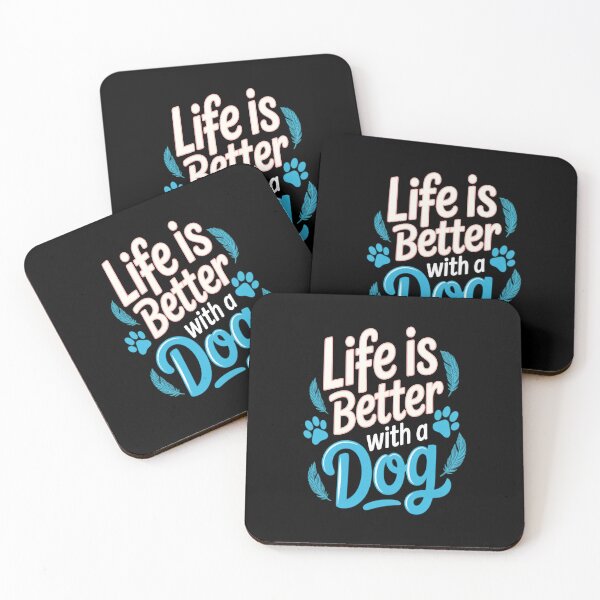 Item preview, Life is Better with a Dog Paw Print Feather designed and sold by SoyLamderma.