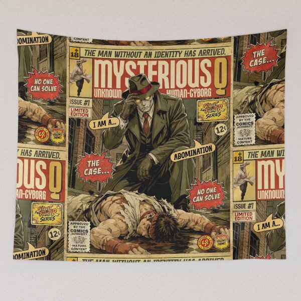 Item preview, Street Fighter ''Q'' Vintage Retro Comic Cover Art designed and sold by Back2Collage.