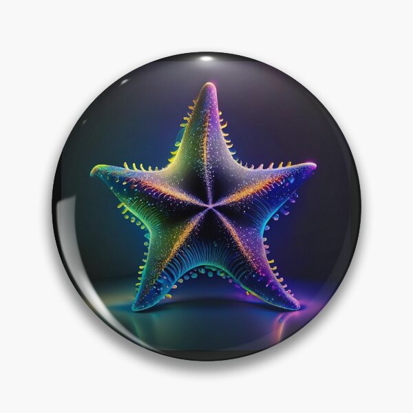 Item preview, Iridescent luminescent detailed starfish designed and sold by samitdigitalart.