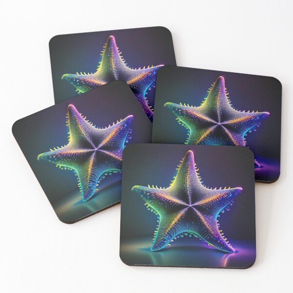 Item preview, Iridescent luminescent detailed starfish designed and sold by samitdigitalart.
