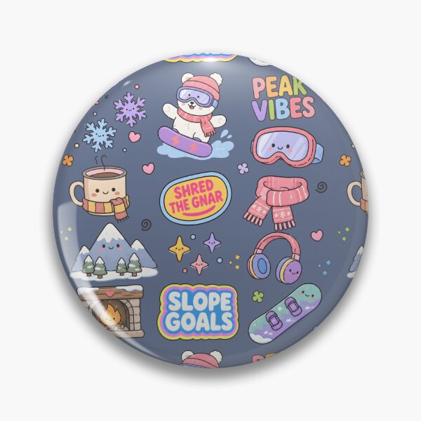 Item preview, Snowboarding Cute Collage Pastel Seamless Pattern designed and sold by HowToCanadian.