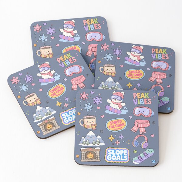 Item preview, Snowboarding Cute Collage Pastel Seamless Pattern designed and sold by HowToCanadian.
