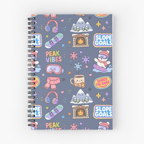 Item preview, Snowboarding Cute Collage Pastel Seamless Pattern designed and sold by HowToCanadian.