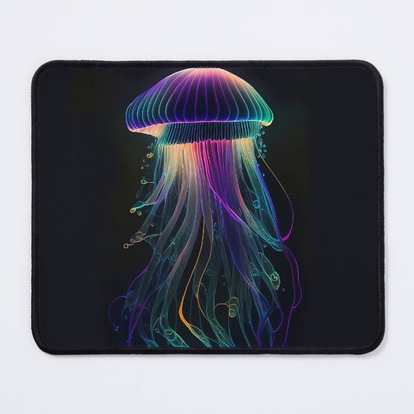 Item preview, Iridescent luminescent detailed jellyfish designed and sold by samitdigitalart.