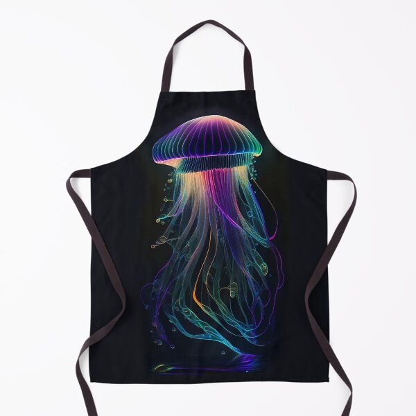Item preview, Iridescent luminescent detailed jellyfish designed and sold by samitdigitalart.