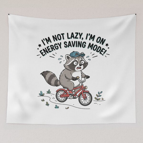 Item preview, Im Not Lazy Im On Energy Saving Mode Raccoon designed and sold by Owcomm.