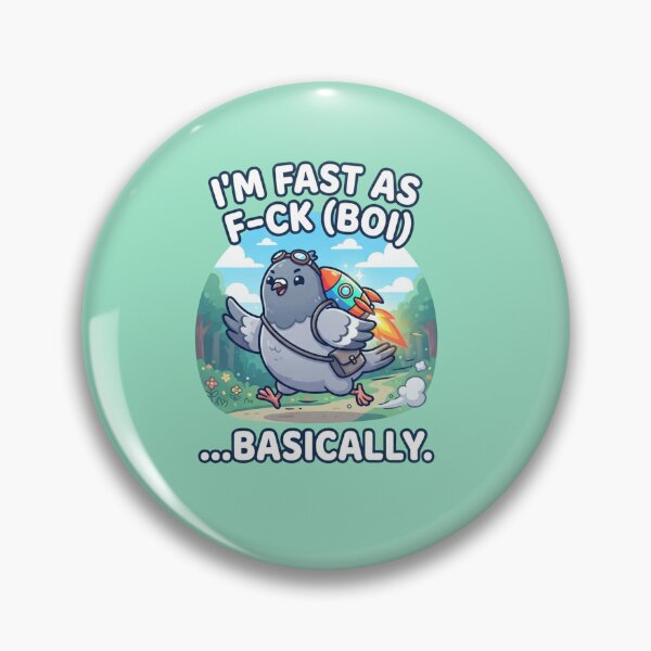Item preview, Fast Pigeon With Rocket Jetpack Meme designed and sold by Owcomm.