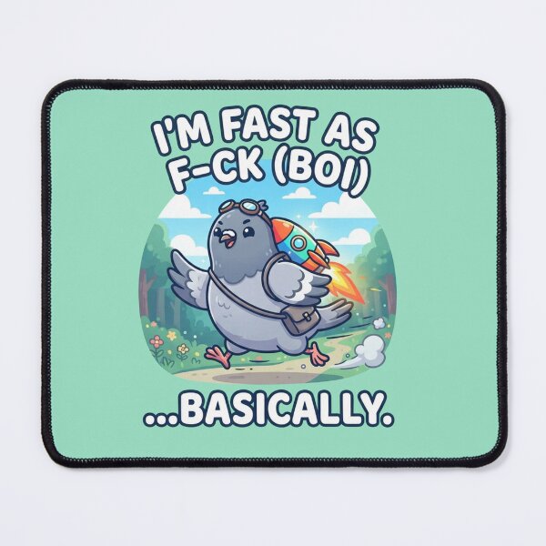 Item preview, Fast Pigeon With Rocket Jetpack Meme designed and sold by Owcomm.