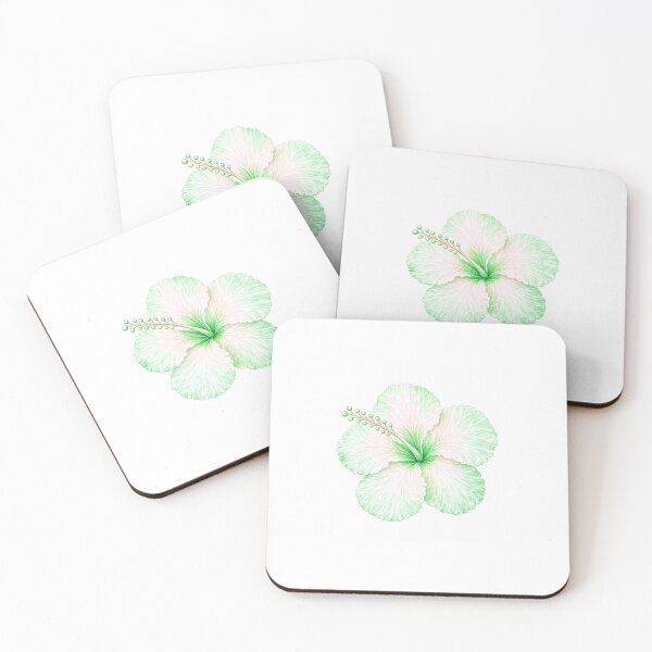 Item preview, Single Aloha Mint Hibiscus | Watercolor Tropical Floral Art | Botanical Flower Illustration designed and sold by Nolmo.