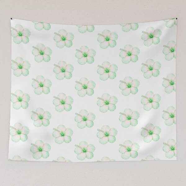 Item preview, Single Aloha Mint Hibiscus | Watercolor Tropical Floral Art | Botanical Flower Illustration designed and sold by Nolmo.