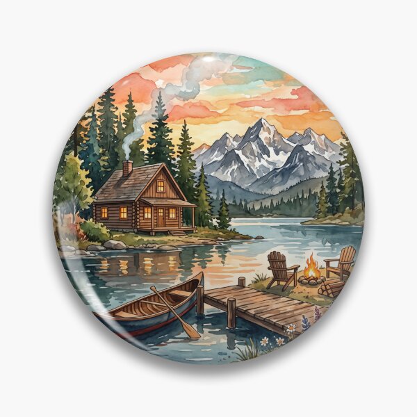 Item preview, Weekend at the Cabin Vintage Mountain Lake House designed and sold by dudelinart.
