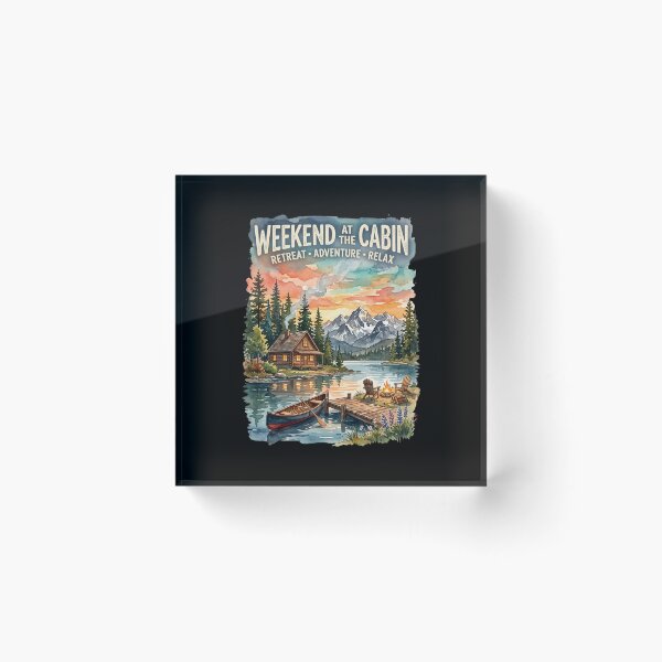 Item preview, Weekend at the Cabin Vintage Mountain Lake House designed and sold by dudelinart.