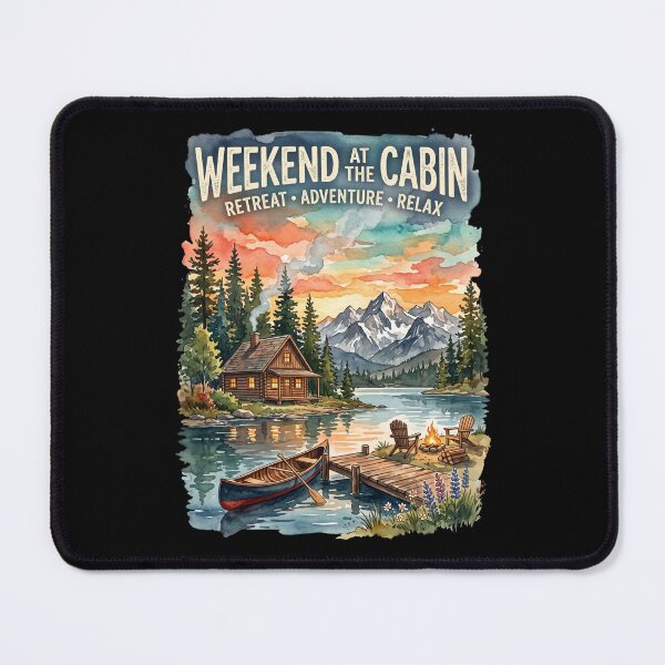 Item preview, Weekend at the Cabin Vintage Mountain Lake House designed and sold by dudelinart.