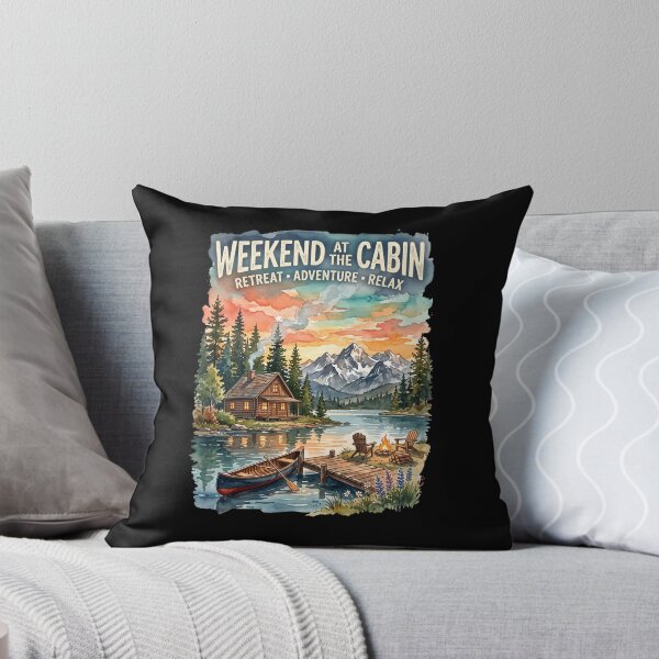 Item preview, Weekend at the Cabin Vintage Mountain Lake House designed and sold by dudelinart.