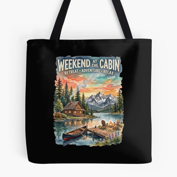 Item preview, Weekend at the Cabin Vintage Mountain Lake House designed and sold by dudelinart.