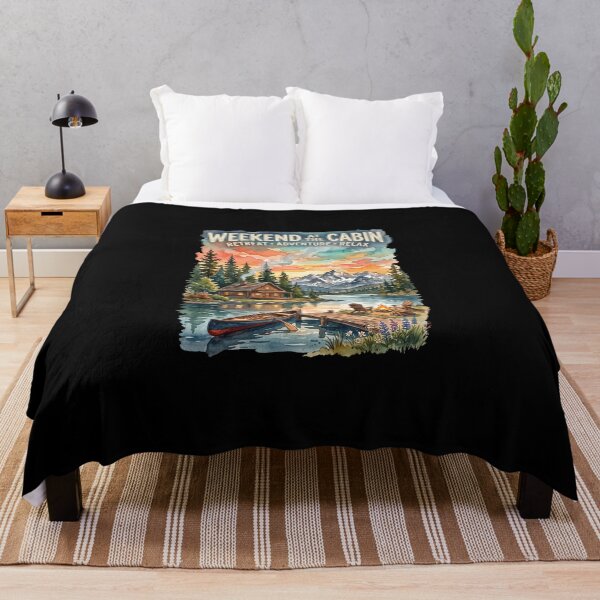 Item preview, Weekend at the Cabin Vintage Mountain Lake House designed and sold by dudelinart.