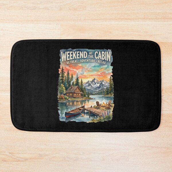 Item preview, Weekend at the Cabin Vintage Mountain Lake House designed and sold by dudelinart.