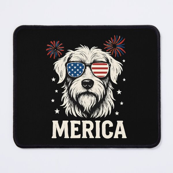 Item preview, Merica Dog Patriotic Sunglasses Fireworks designed and sold by SoyLamderma.