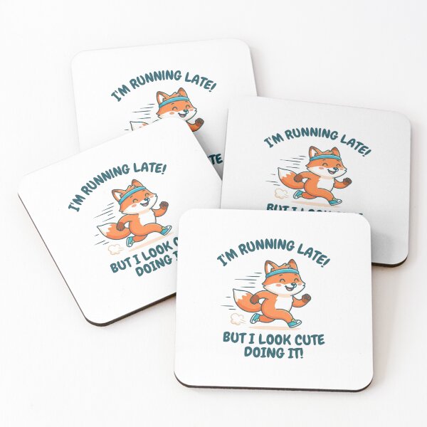 Item preview, Cute Running Fox Running Late Joke designed and sold by Owcomm.