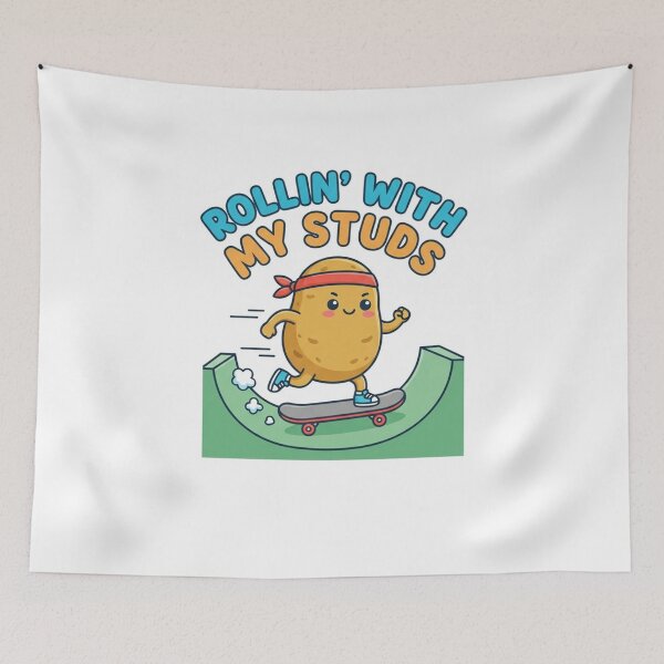 Item preview, Rollin With My Studs Cute Potato Skater designed and sold by Owcomm.