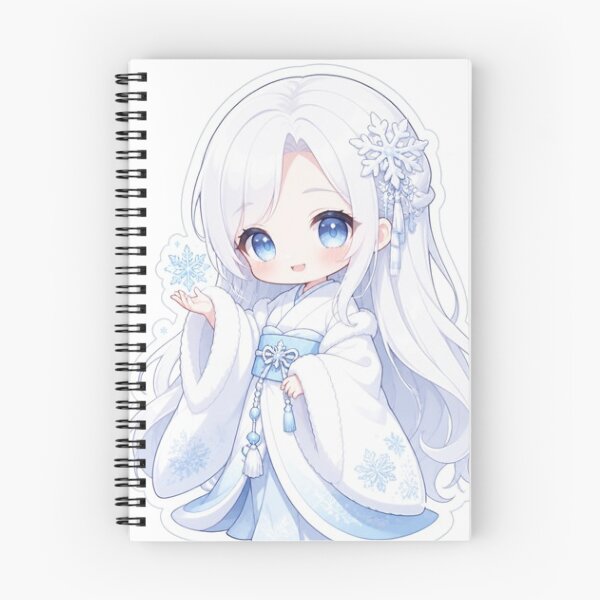 Item preview, Cute Yuki Onna Holding a Snowflake | Kawaii Japanese Yokai designed and sold by vekotpu.