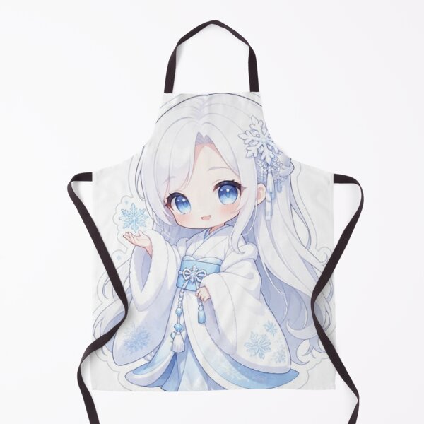 Item preview, Cute Yuki Onna Holding a Snowflake | Kawaii Japanese Yokai designed and sold by vekotpu.