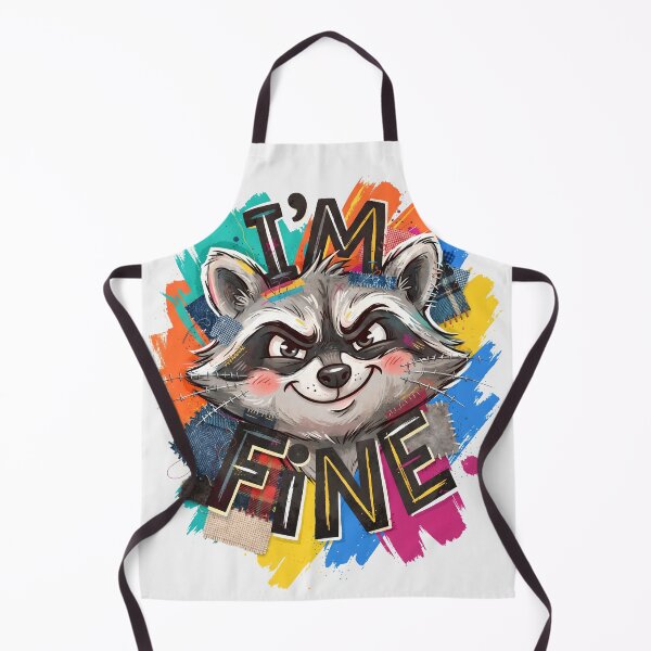 Item preview, Im Fine, Sarcastic Raccoon, Funny Meme Animal designed and sold by SolaoLab.
