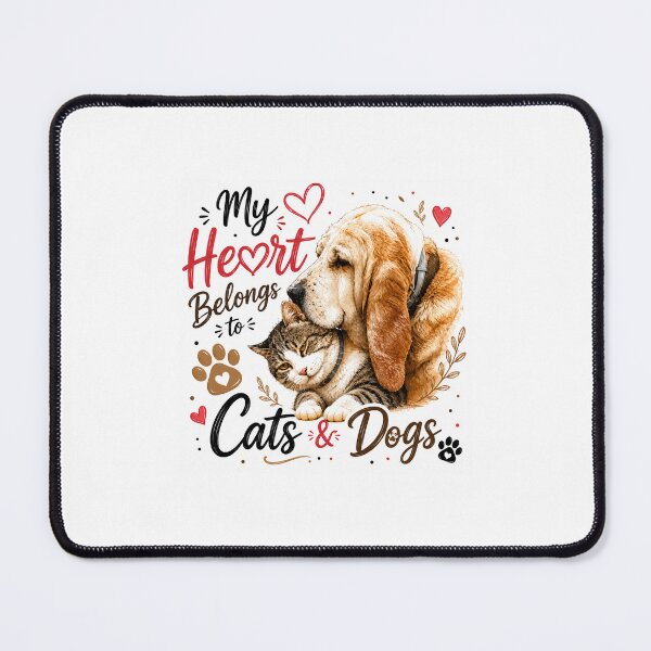 Item preview, My Heart Belongs to Cats & Dogs designed and sold by KrithigaArts.