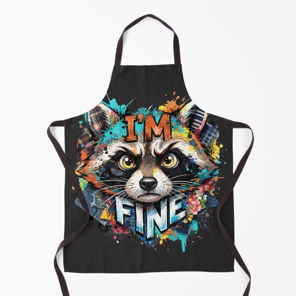 Item preview, I'm Fine, Grumpy Raccoon designed and sold by SolaoLab.