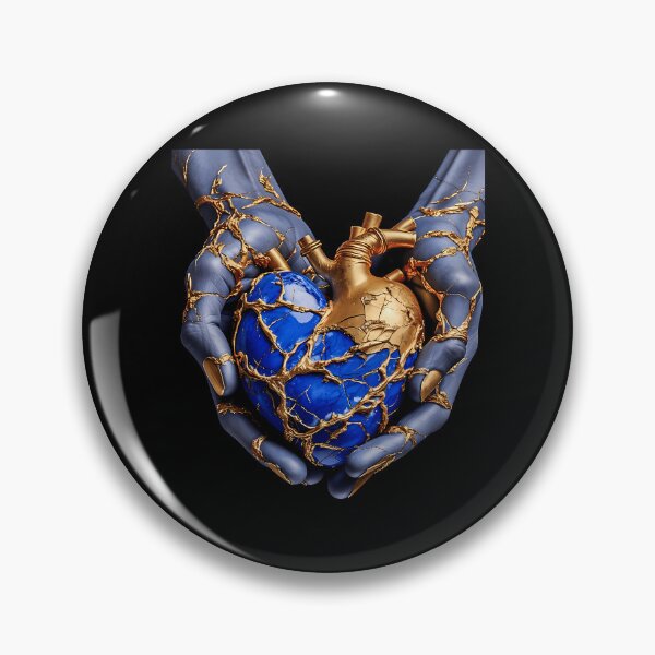 Item preview, Gold Kintsugi Broken Heart Hands designed and sold by Nonailam.