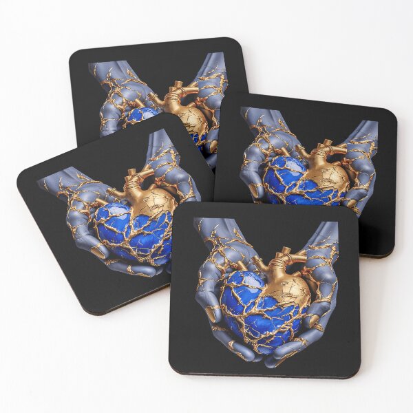Item preview, Gold Kintsugi Broken Heart Hands designed and sold by Nonailam.