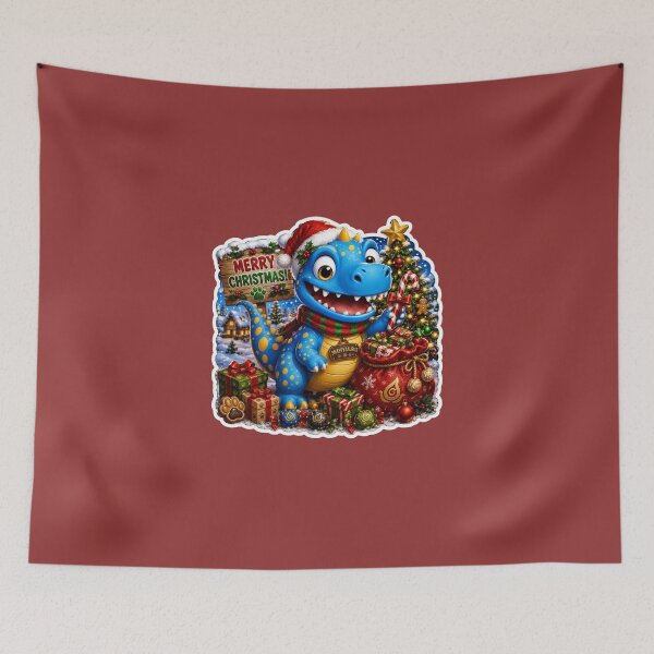 Artikelvorschau, Christmas Sticker | Cute snappyzaurus entworfen und verkauft von Collins Design.
