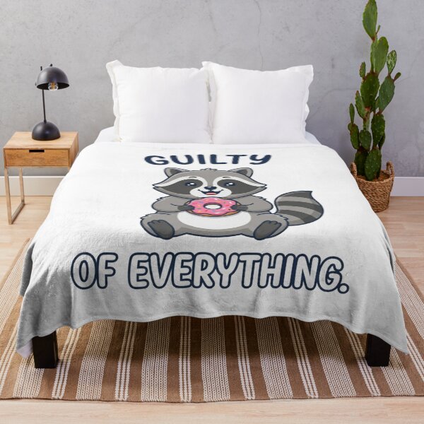 Item preview, Guilty Of Everything Cute Raccoon Donut Lover designed and sold by Owcomm.