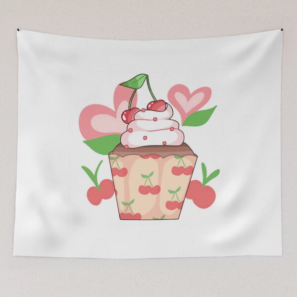Item preview, Cherry Cupcake  Cute Kawaii Pastel Dessert Aesthetic  designed and sold by GamJofop.