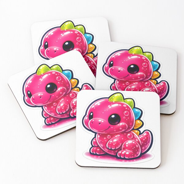 Item preview, Cute Pink Baby Dinosaur Kawaii Art designed and sold by OddGarage.