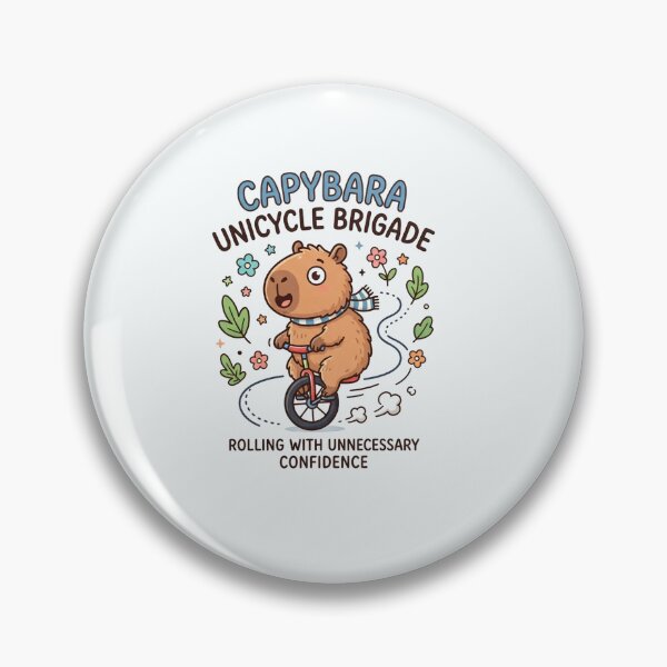 Artikelvorschau, Capybara-Einradbrigade rollt selbstbewusst entworfen und verkauft von Owcomm.