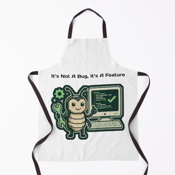 Item preview, It's Not A Bug It's A Feature Programmer Bug Pixel Art designed and sold by Ahilwani.