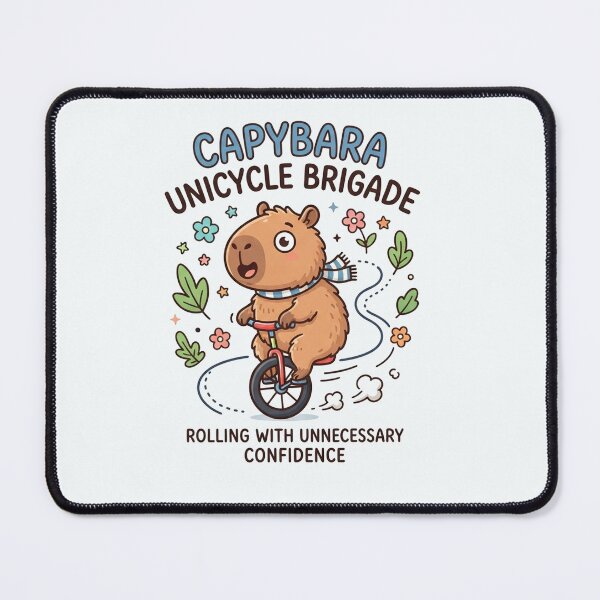 Item preview, Capybara Unicycle Brigade Rolling With Confidence designed and sold by Owcomm.