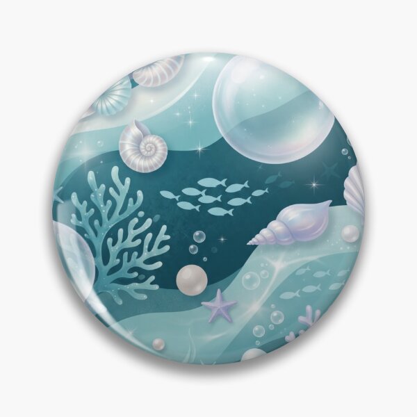 Item preview, Ocean Glass Garden | Elegant Coastal Seamless Pattern | Pearl & Seafoam Aesthetic designed and sold by AP Digi Store.